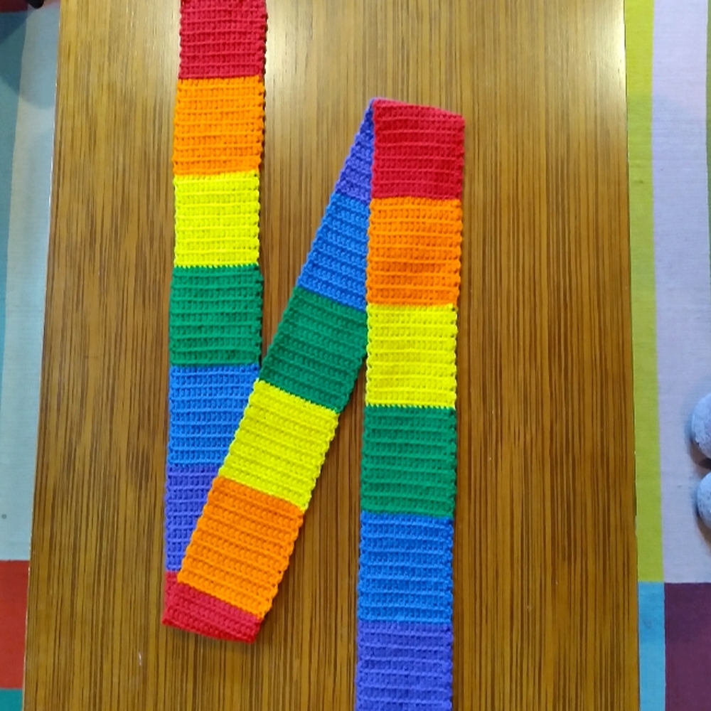 🌈Rainbow Crochet Scarf🌈